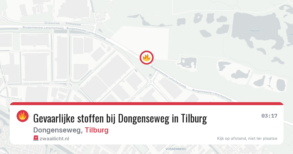Gevaarlijke stoffen bij Dongenseweg in Tilburg — 22 jun 2026