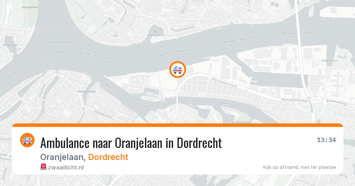 Ambulance naar Oranjelaan in Dordrecht — 27 jun 2026