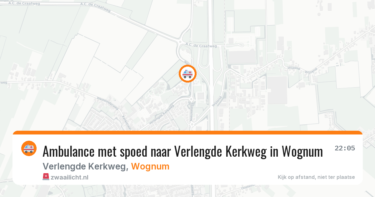 Ambulance met spoed naar Verlengde Kerkweg in Wognum — 11 jun 2026