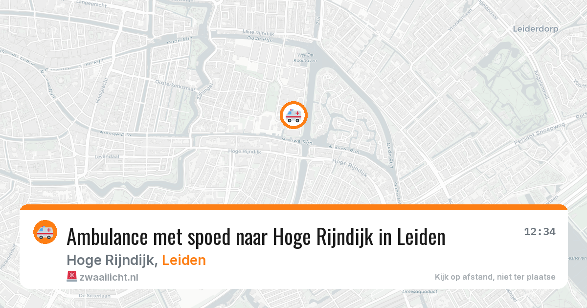 Ambulance met spoed naar Hoge Rijndijk in Leiden — 19 jan 2026