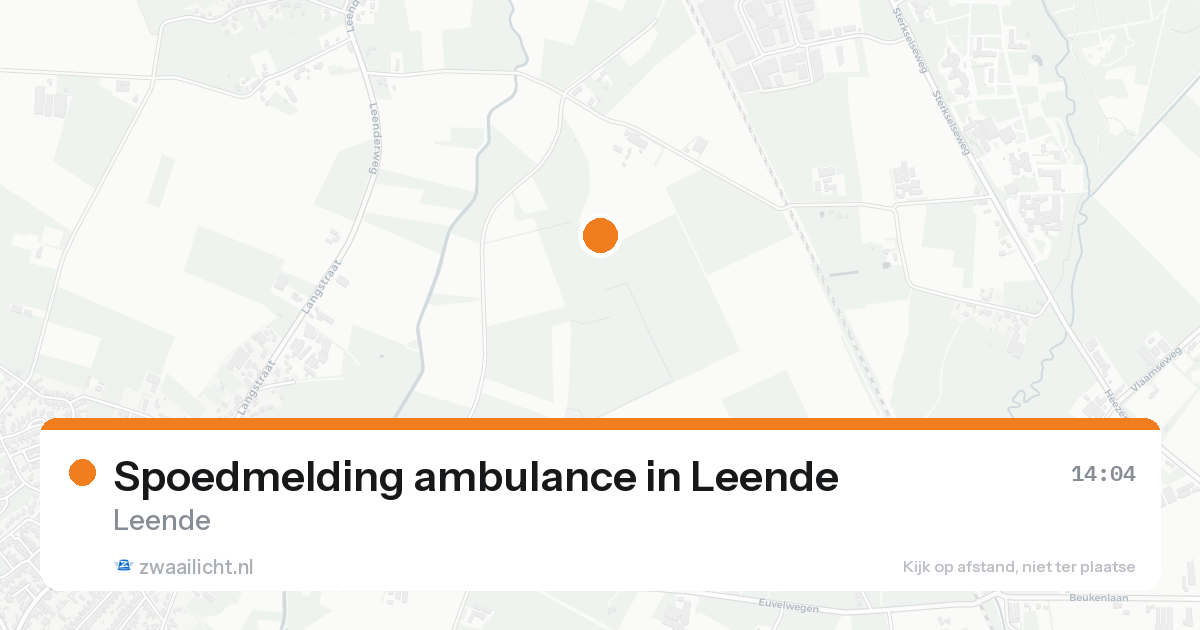 Spoedmelding ambulance in Leende — 6 jul 2026