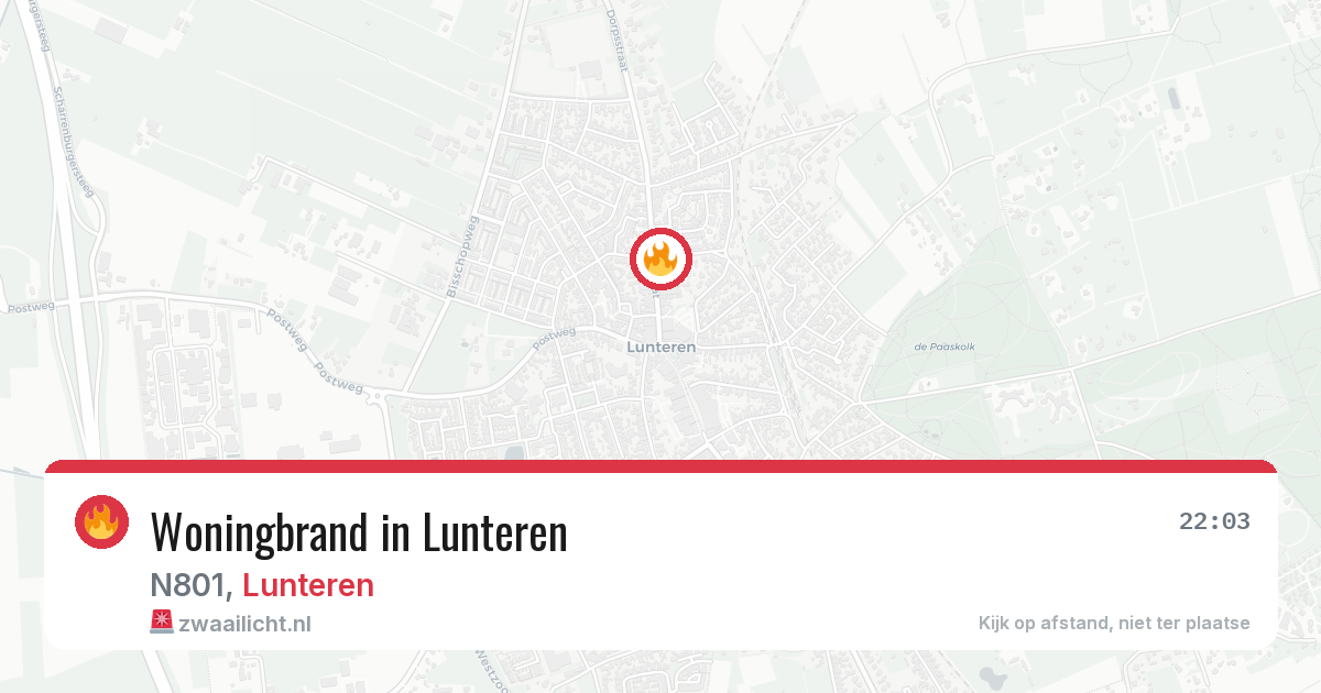 Woningbrand in Lunteren — 26 apr 2026