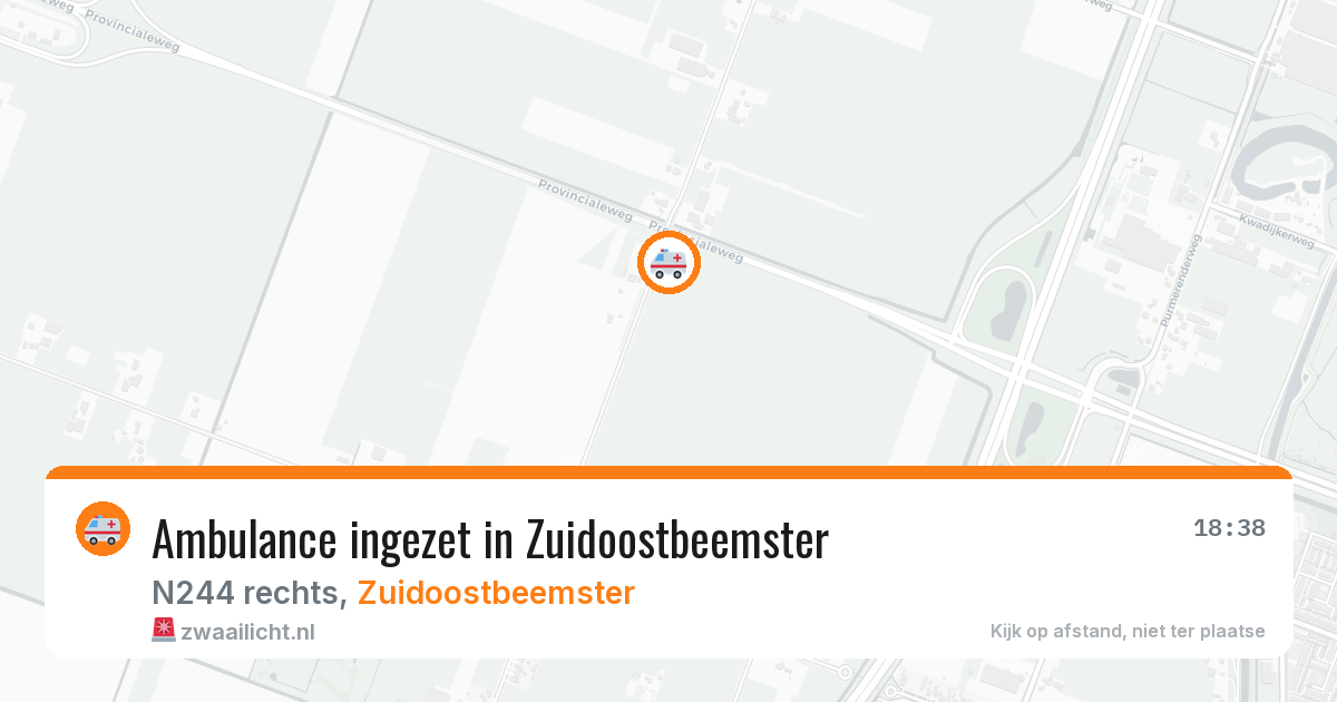 Ambulance ingezet in Zuidoostbeemster — 13 aug 2026