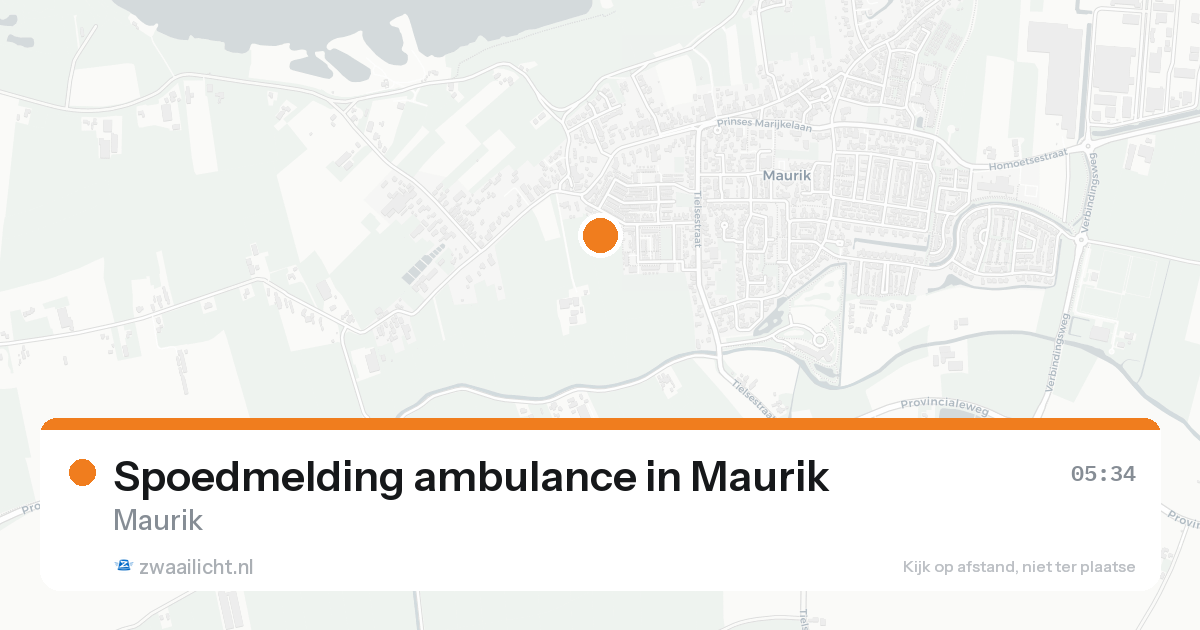Spoedmelding ambulance in Maurik — 19 aug 2026