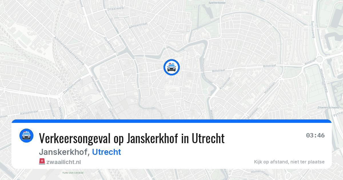 Verkeersongeval op Janskerkhof in Utrecht — 28 jun 2026
