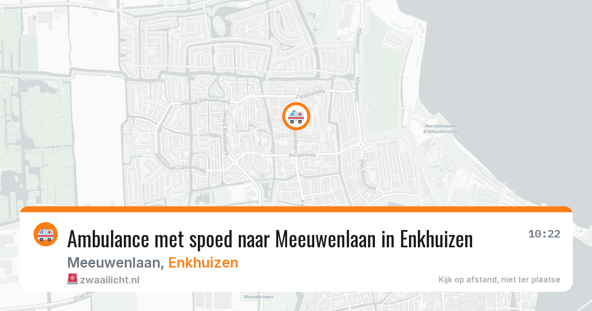 Ambulance met spoed naar Meeuwenlaan in Enkhuizen — 15 mrt 2026