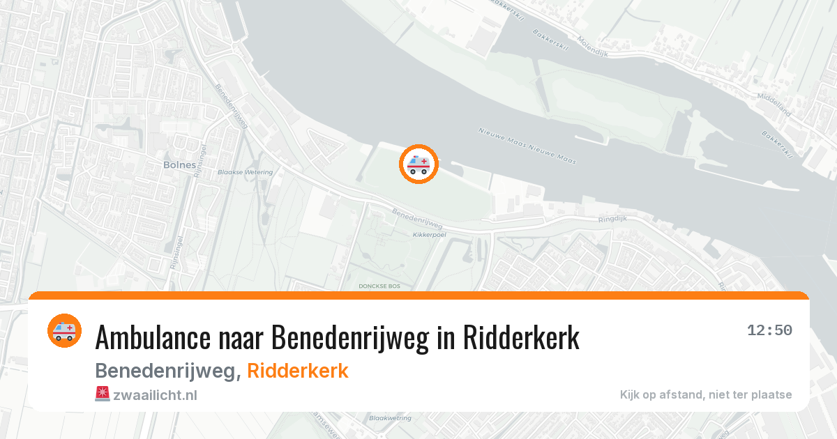 Ambulance naar Benedenrijweg in Ridderkerk — 13 aug 2026