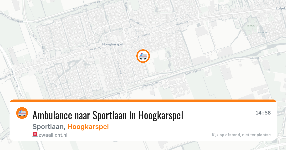 Ambulance naar Sportlaan in Hoogkarspel — 28 mrt 2026