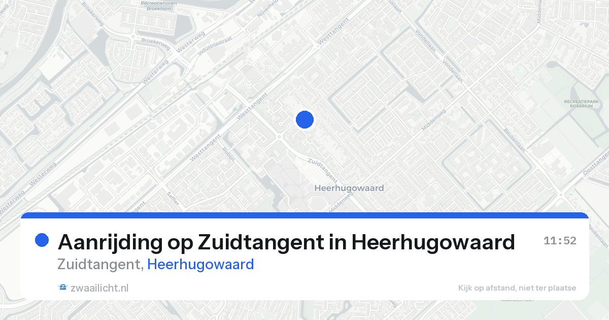 Aanrijding op Zuidtangent in Heerhugowaard — 15 aug 2026
