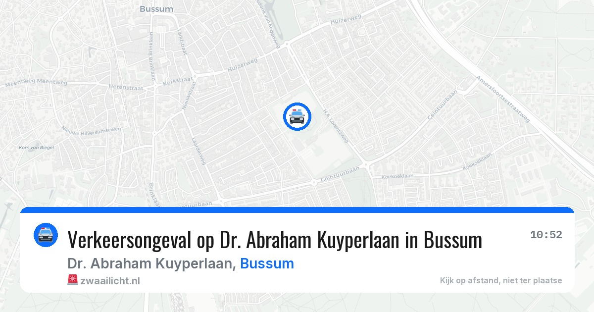 Verkeersongeval op Dr. Abraham Kuyperlaan in Bussum — 13 apr 2026