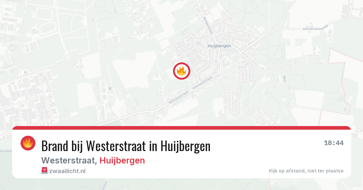 Brand bij Westerstraat in Huijbergen — 10 jul 2026