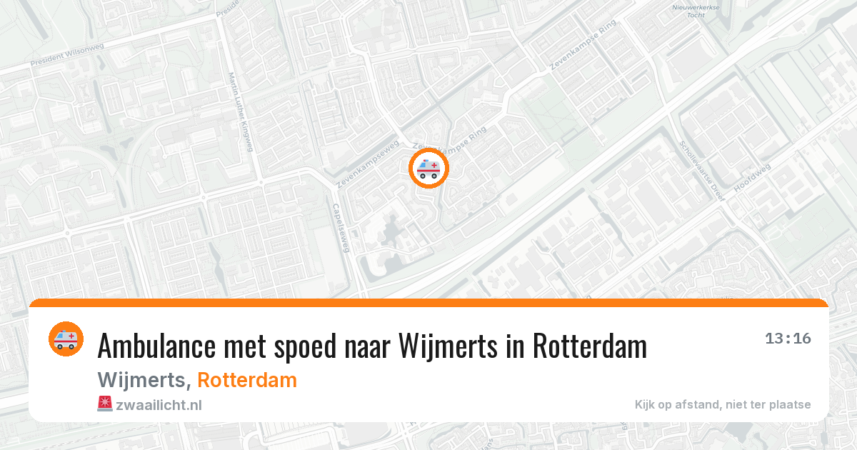 Ambulance met spoed naar Wijmerts in Rotterdam — 19 jun 2026