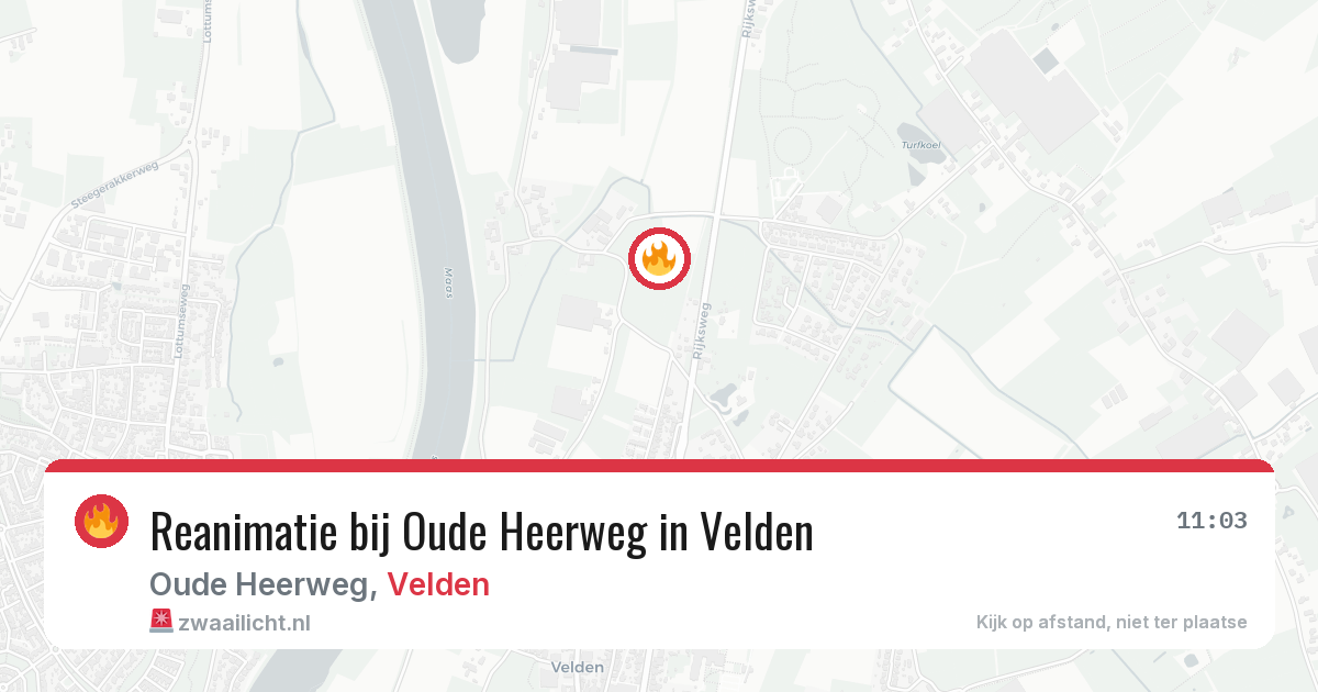Reanimatie bij Oude Heerweg in Velden — 28 jun 2026