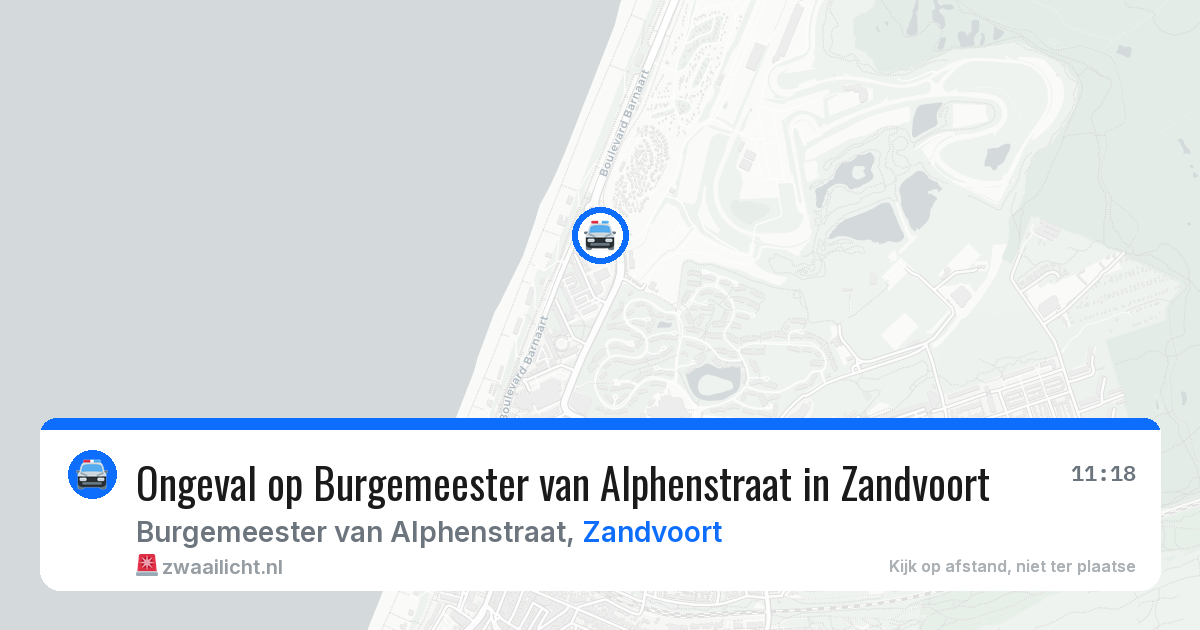 Ongeval op Burgemeester van Alphenstraat in Zandvoort — 11 aug 2026