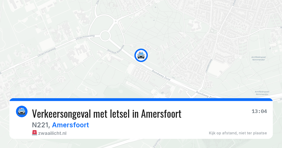 Verkeersongeval met letsel in Amersfoort — 19 apr 2026