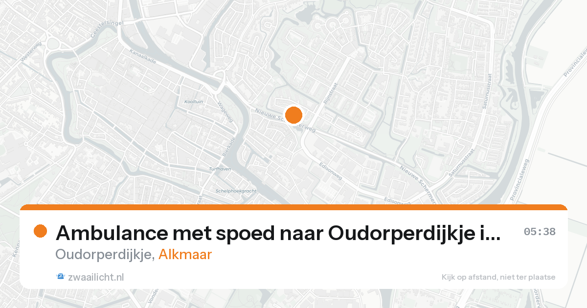 Ambulance met spoed naar Oudorperdijkje in Alkmaar — 31 jan 2026