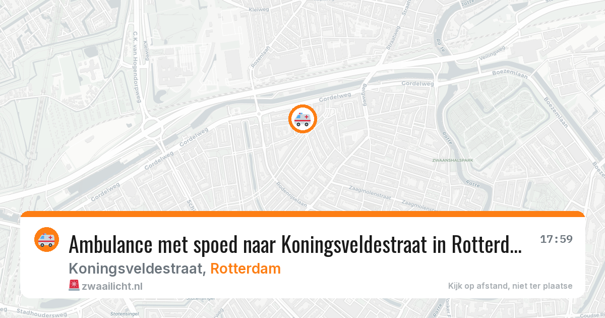 Ambulance met spoed naar Koningsveldestraat in Rotterdam — 30 jun 2026