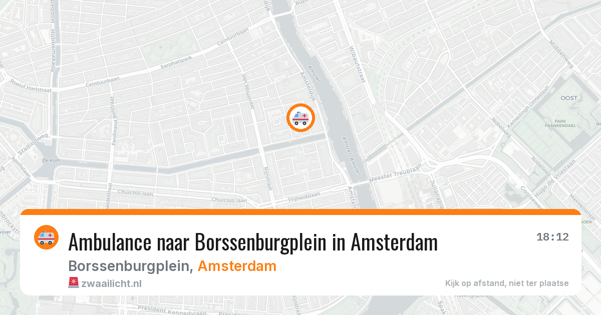 Ambulance naar Borssenburgplein in Amsterdam — 31 jul 2026