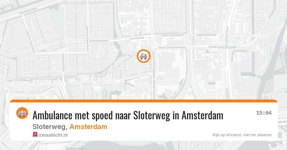 Ambulance met spoed naar Sloterweg in Amsterdam — 21 mrt 2026