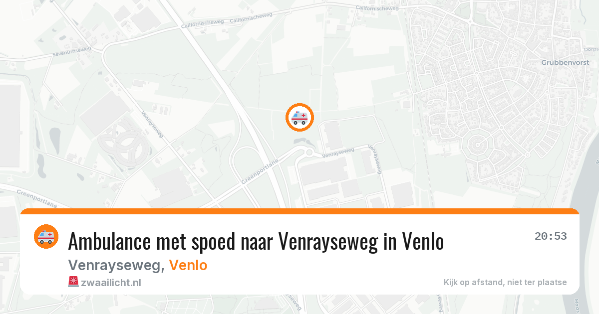 Ambulance met spoed naar Venrayseweg in Venlo — 2 aug 2026