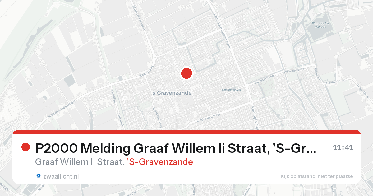 P2000 Melding Graaf Willem Ii Straat, 'S-Gravenzande — 7 feb 2026