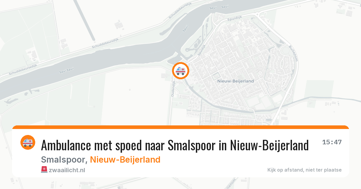 Ambulance met spoed naar Smalspoor in Nieuw-Beijerland — 9 mei 2026