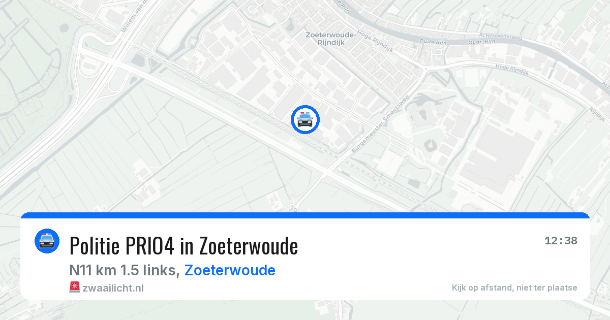 Politie PRIO4 in Zoeterwoude — 14 aug 2026 | 🚨 Zwaailicht.nl