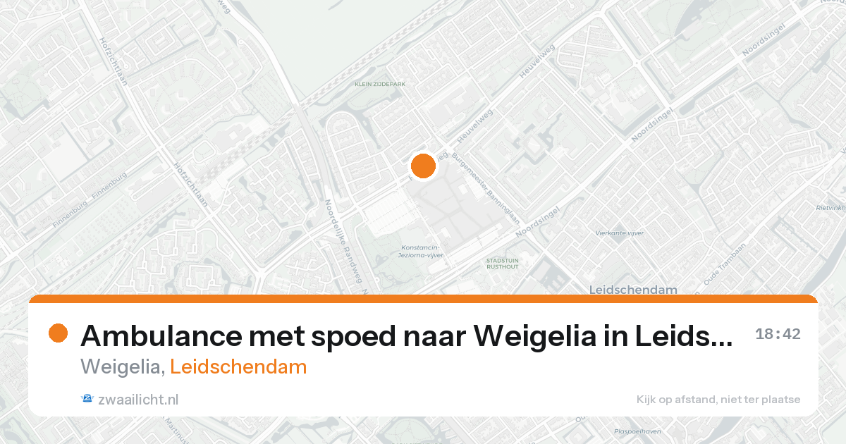 Ambulance met spoed naar Weigelia in Leidschendam — 17 aug 2026