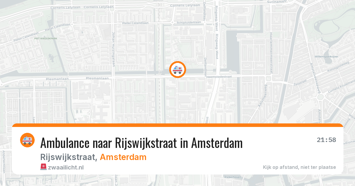 Ambulance naar Rijswijkstraat in Amsterdam — 2 jul 2026