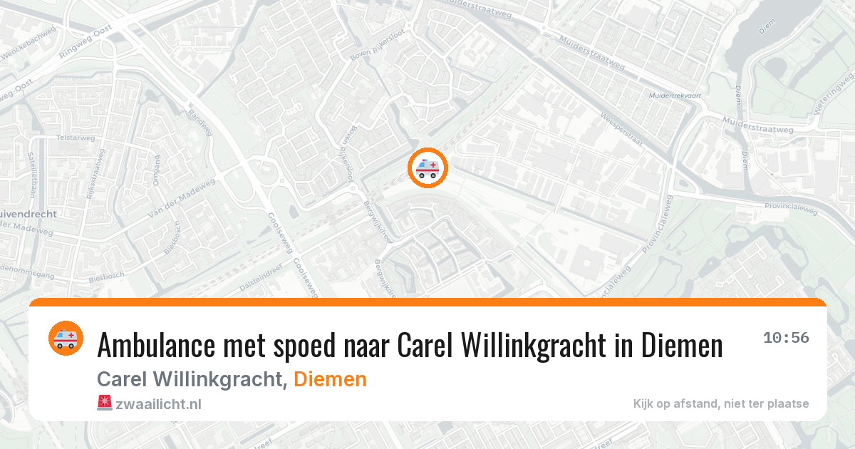 Ambulance met spoed naar Carel Willinkgracht in Diemen — 28 jun 2026
