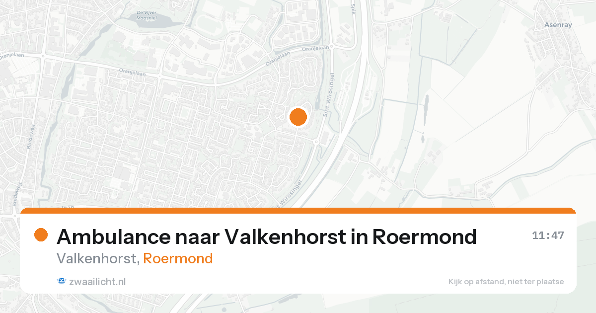 Ambulance naar Valkenhorst in Roermond — 20 aug 2026