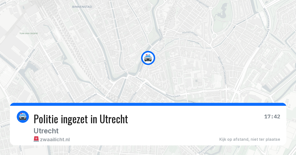Politie ingezet in Utrecht — 25 apr 2026 | 🚨 Zwaailicht.nl