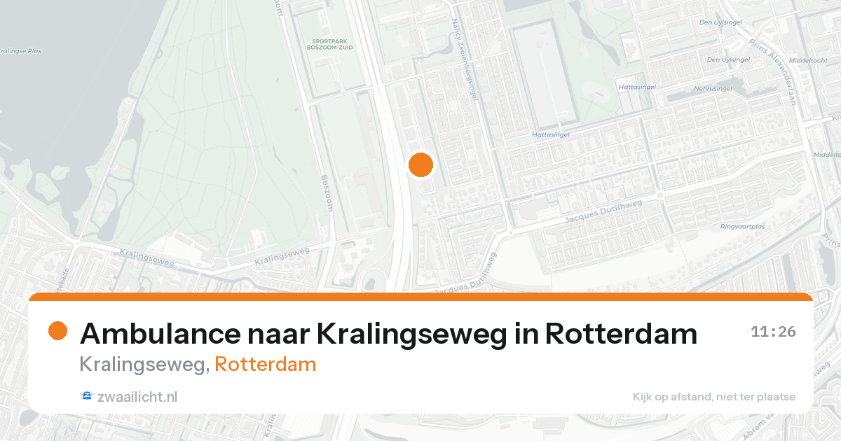 Ambulance naar Kralingseweg in Rotterdam — 22 aug 2026