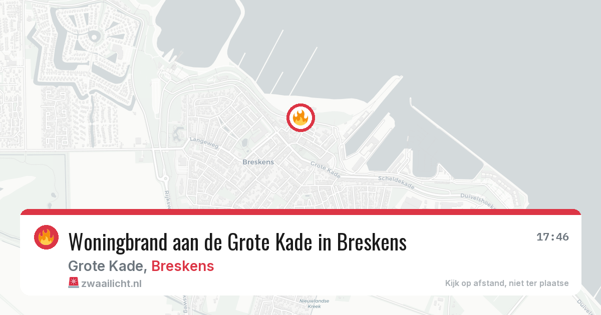 Woningbrand aan de Grote Kade in Breskens — 24 mrt 2026