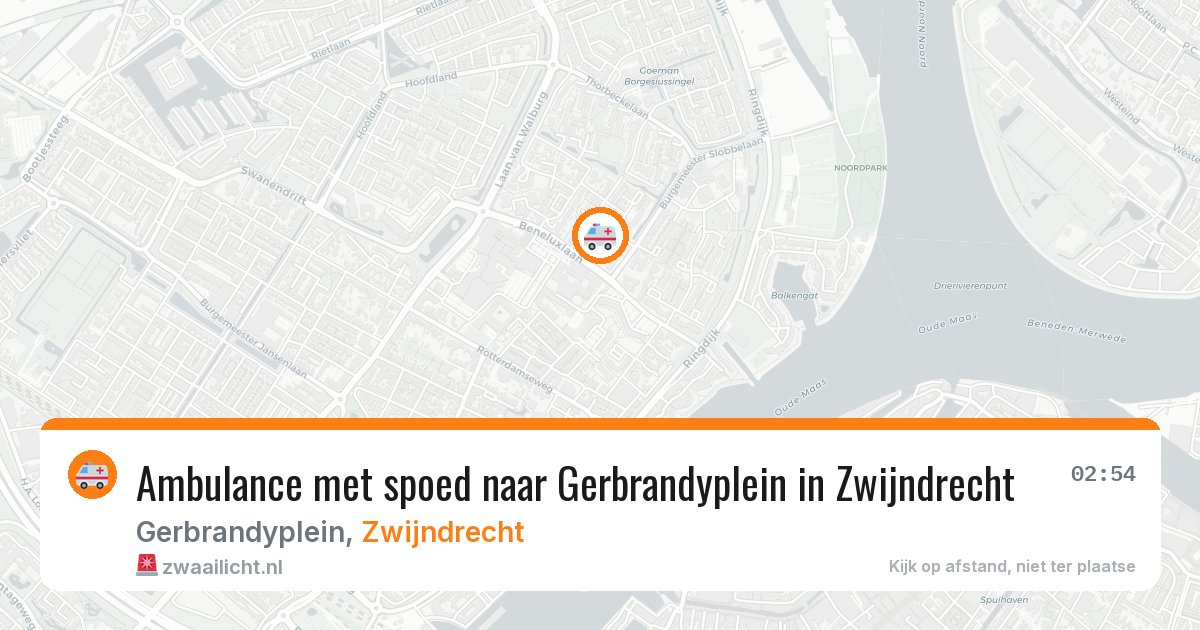 Ambulance met spoed naar Gerbrandyplein in Zwijndrecht — 15 jul 2026