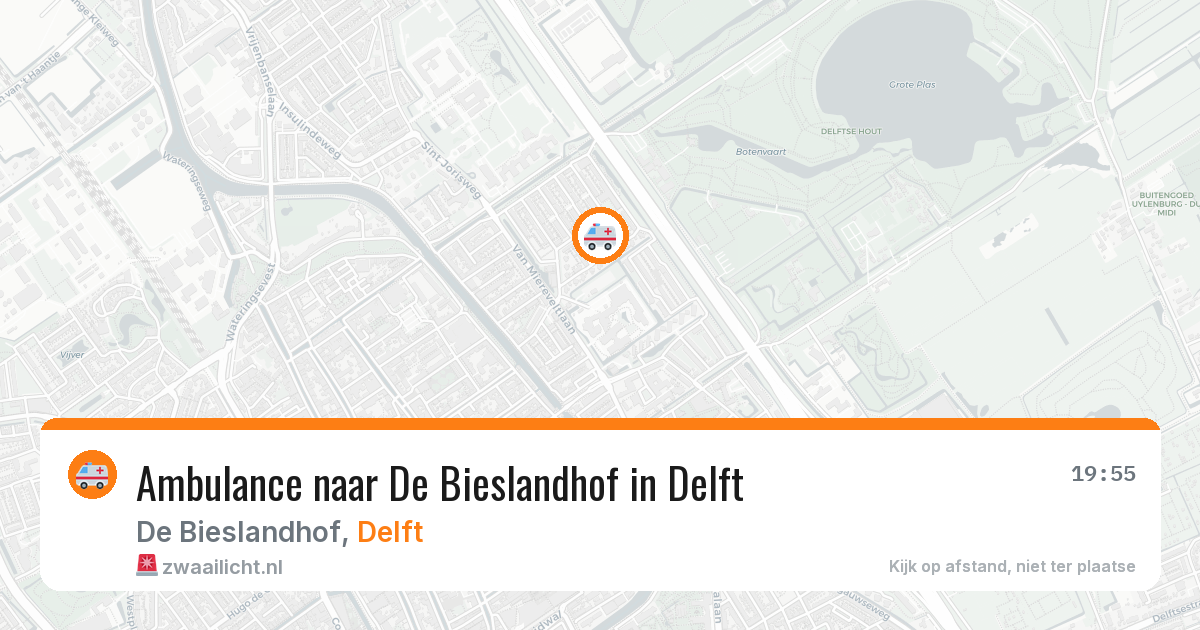 Ambulance naar De Bieslandhof in Delft — 16 mrt 2026