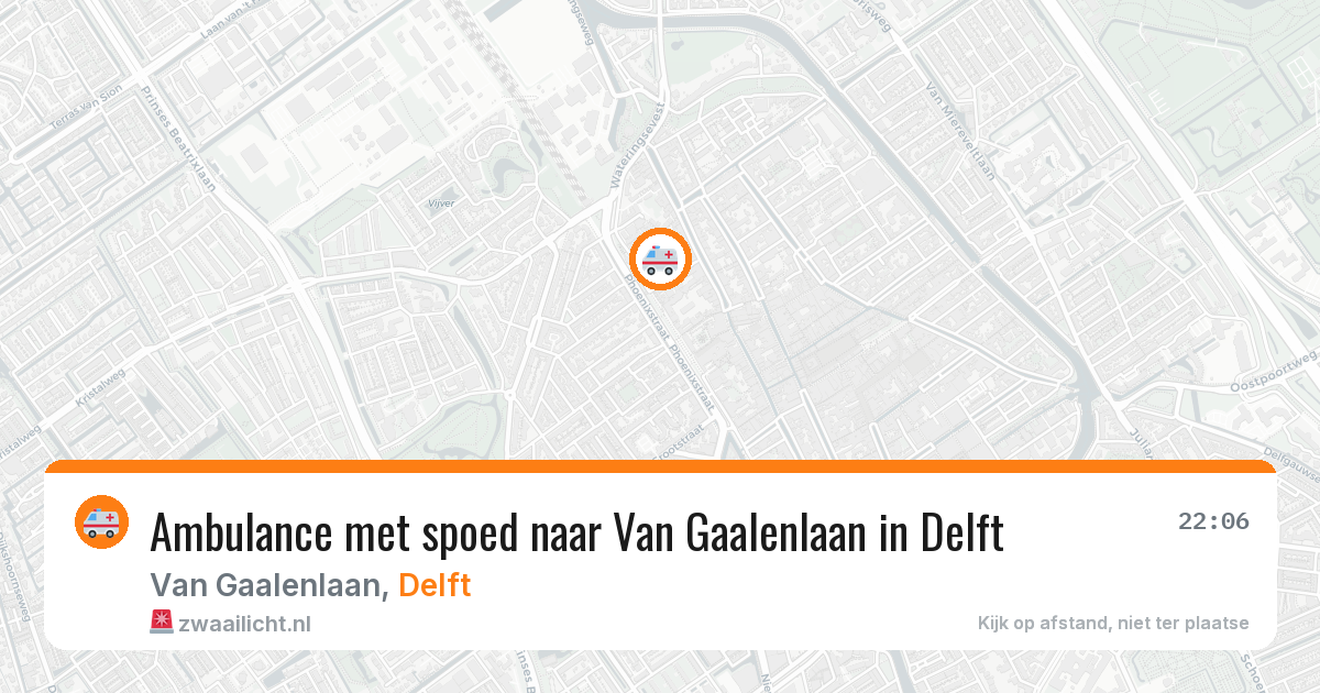 Ambulance met spoed naar Van Gaalenlaan in Delft — 20 apr 2026