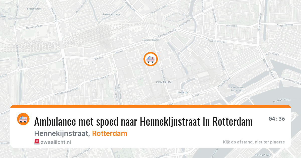 Ambulance met spoed naar Hennekijnstraat in Rotterdam — 9 apr 2026