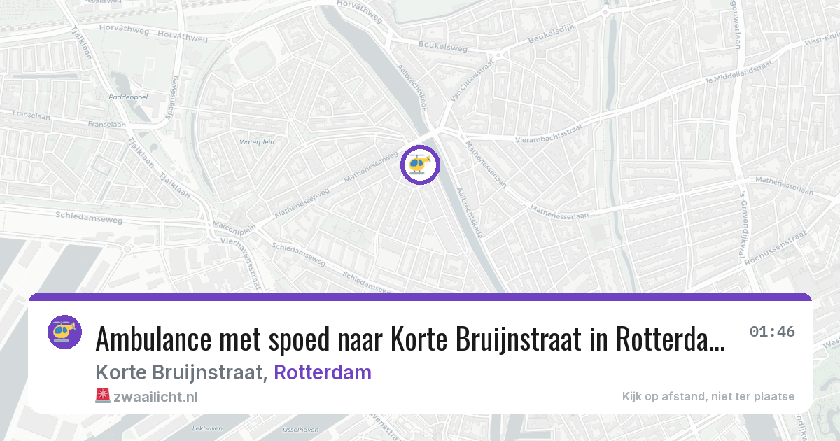 Ambulance met spoed naar Korte Bruijnstraat in Rotterdam — 26 apr 2026