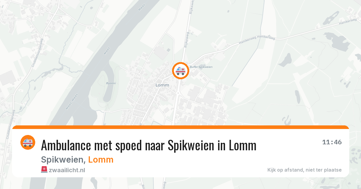 Ambulance met spoed naar Spikweien in Lomm — 12 jun 2026
