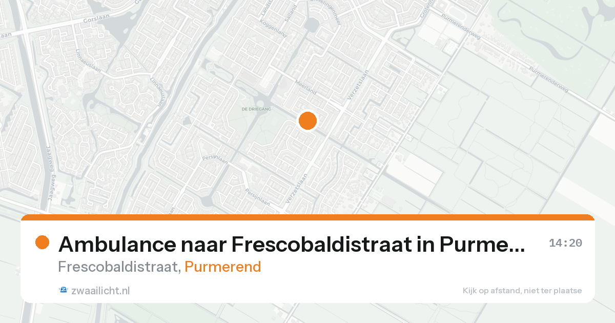 Ambulance naar Frescobaldistraat in Purmerend — 3 jul 2026
