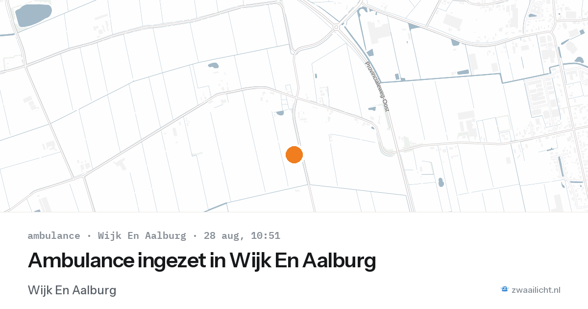 Ambulance ingezet in Wijk En Aalburg — 28 aug 2026