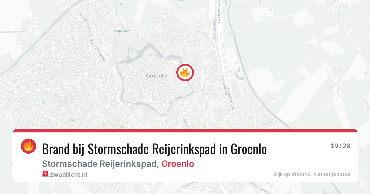 Brand bij Stormschade Reijerinkspad in Groenlo — 29 mei 2026