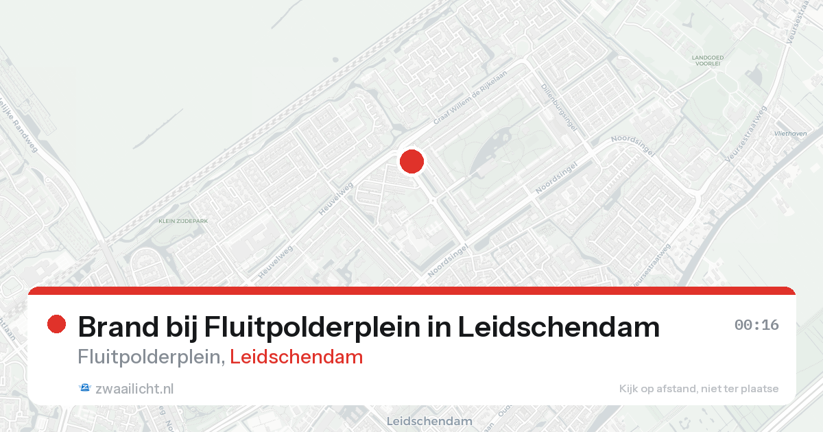 Brand bij Fluitpolderplein in Leidschendam — 23 aug 2026