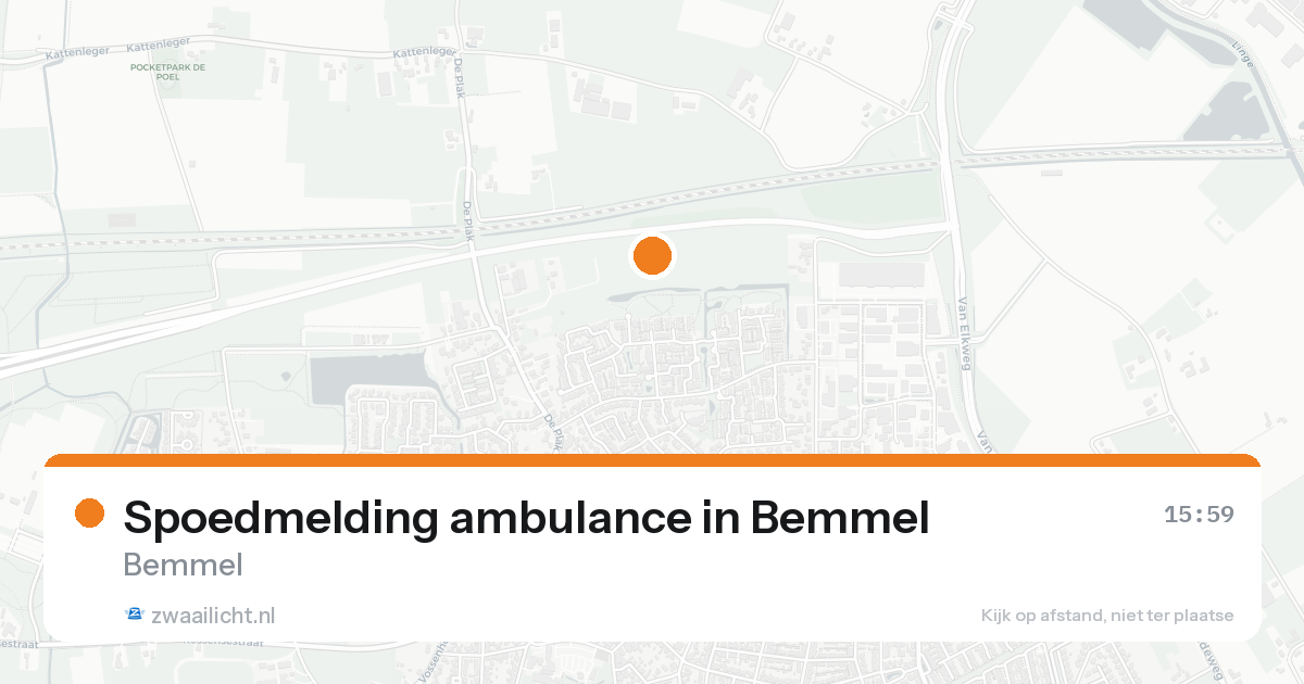 Spoedmelding ambulance in Bemmel — 15 aug 2026