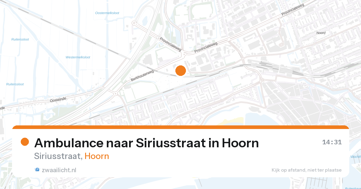 Ambulance naar Siriusstraat in Hoorn — 28 aug 2026