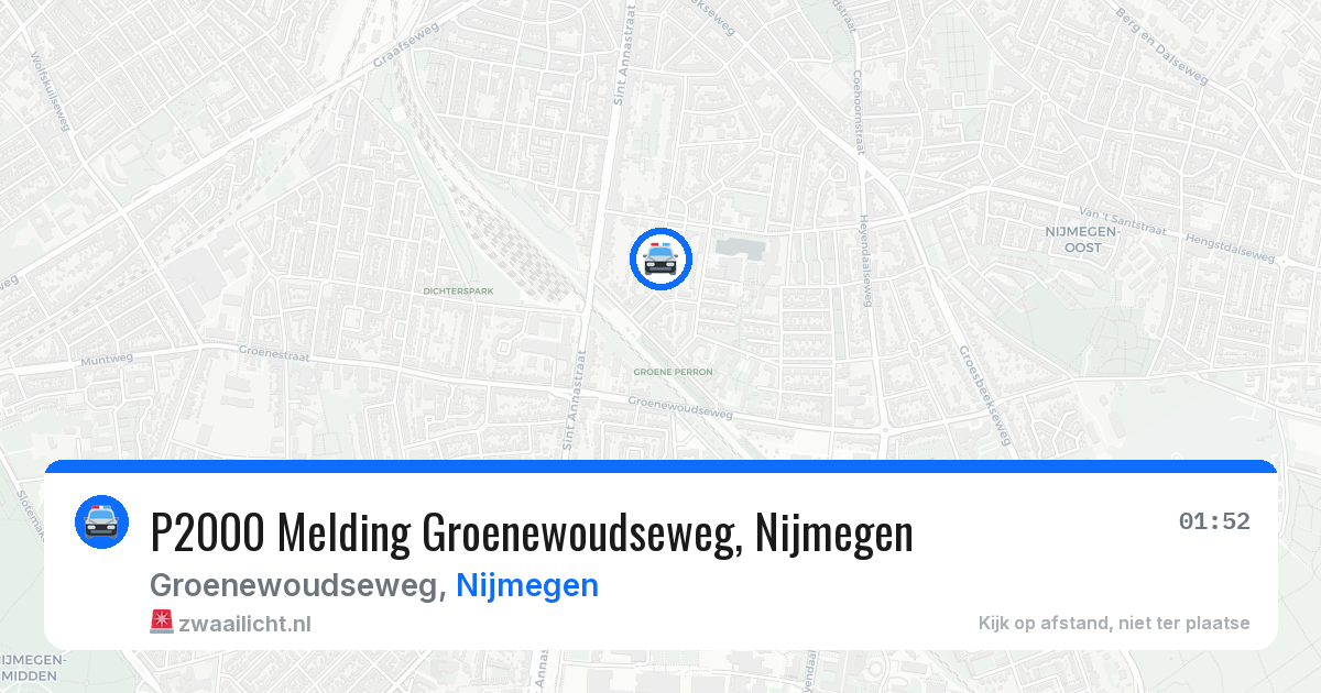 P2000 Melding Groenewoudseweg, Nijmegen — 27 feb 2026