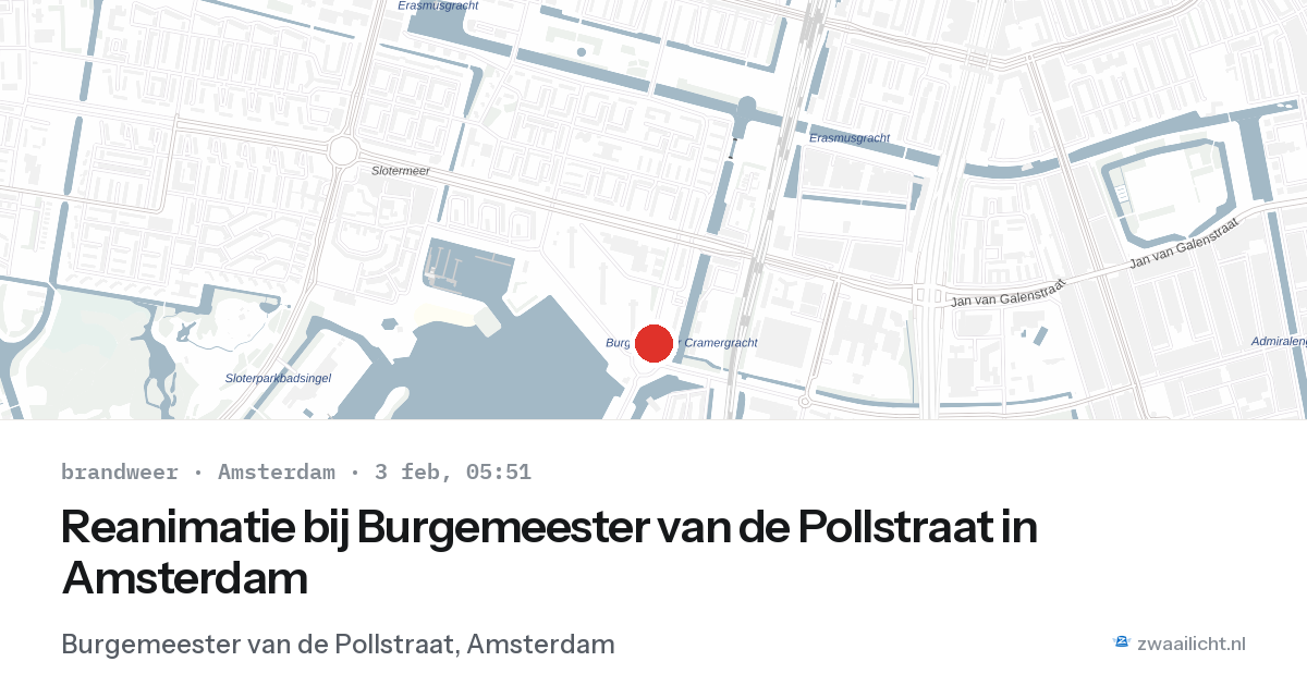 Reanimatie bij Burgemeester van de Pollstraat in Amsterdam — 3 feb 2026