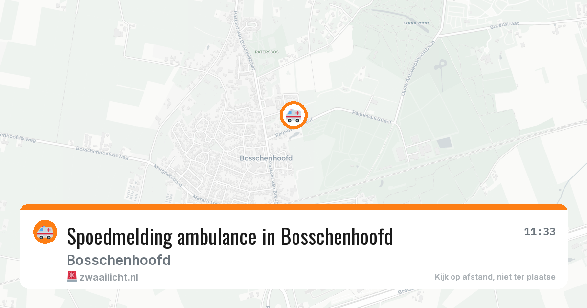 Spoedmelding ambulance in Bosschenhoofd — 12 aug 2026