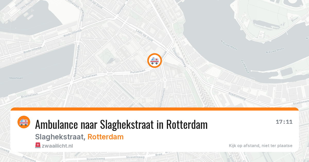 Ambulance naar Slaghekstraat in Rotterdam — 10 aug 2026